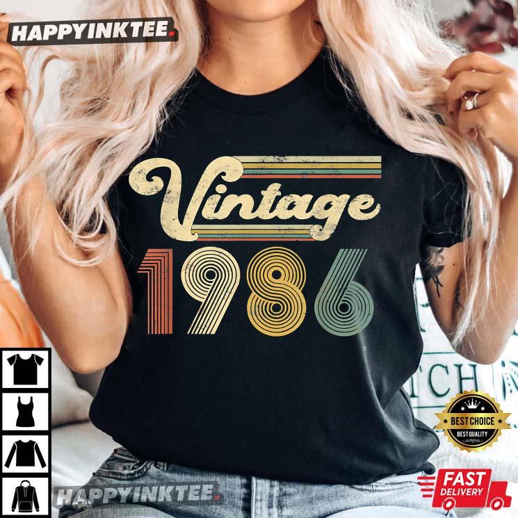 35th Birthday – Vintage Best Of 1986 35 Years Old Gifts T-shirt
