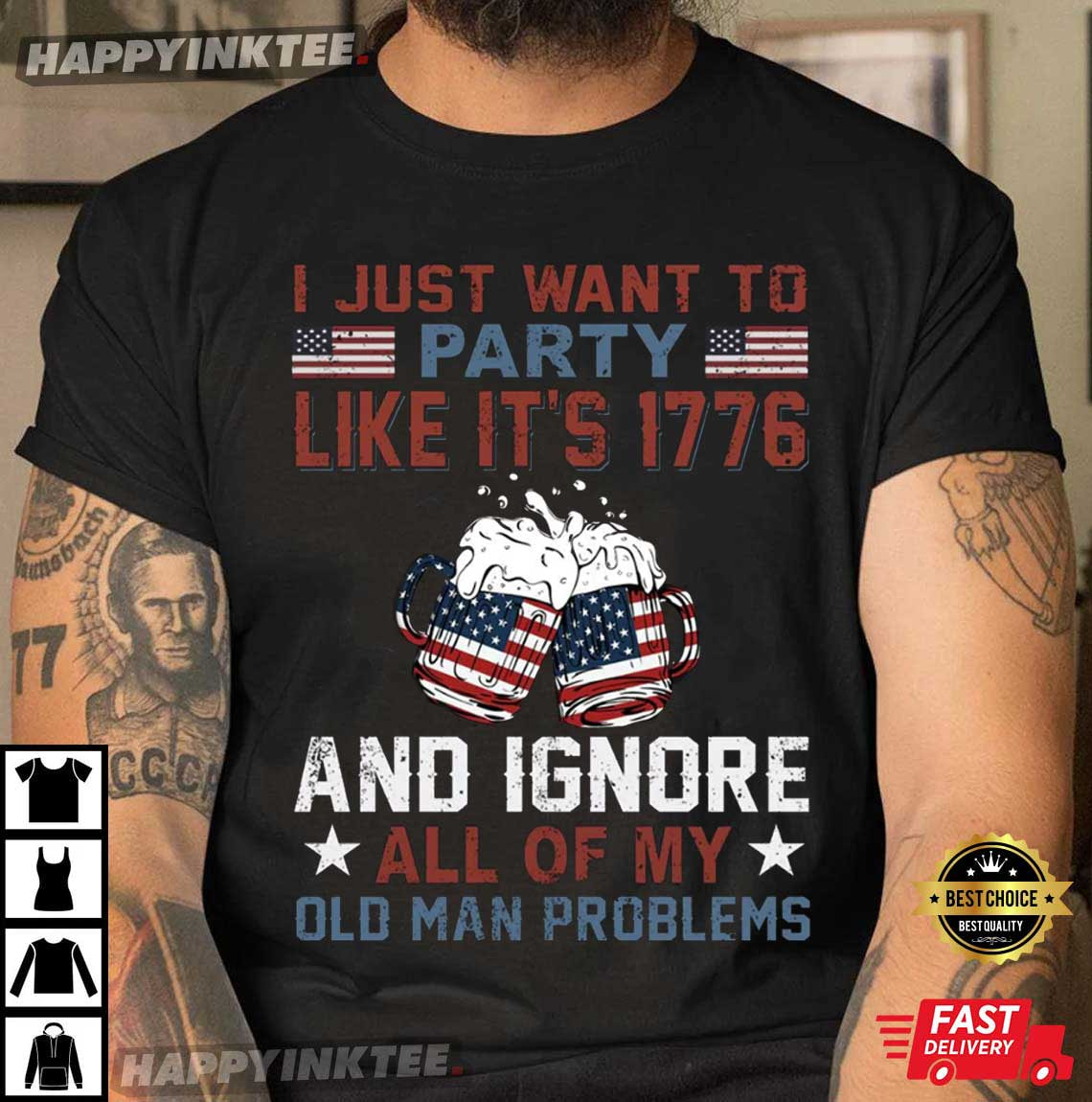 4th Of July, Just Want To Party Like It’s 1776 T-shirt