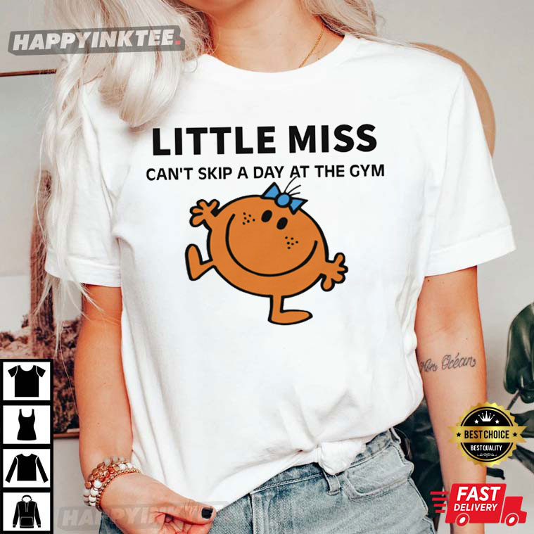 80’s Inspired Little Miss Gym Gift For Gymer T-shirt
