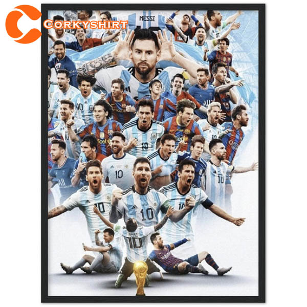 Argentina’s World Cup Glory Champion Lionel Messi Poster Wall Art