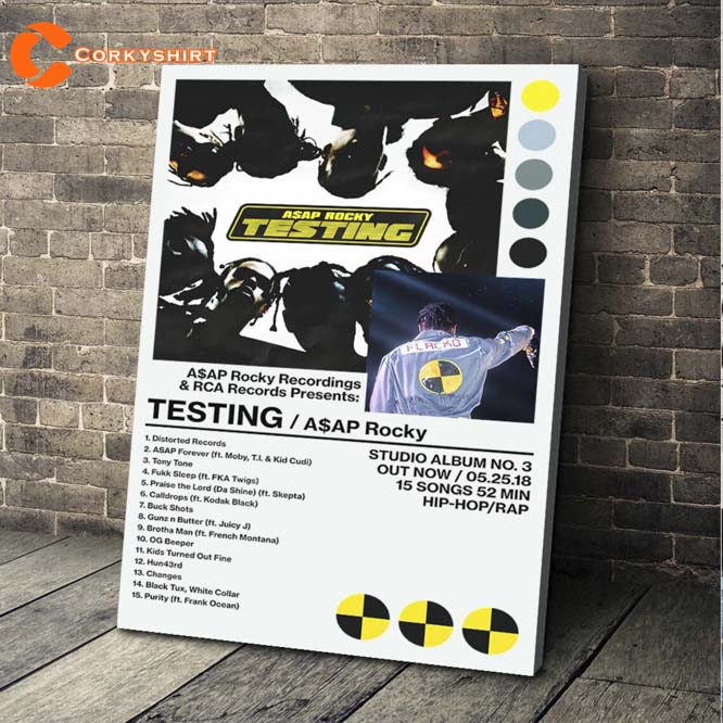 Asap Rocky Poster – Testing Album Tracklist Poster