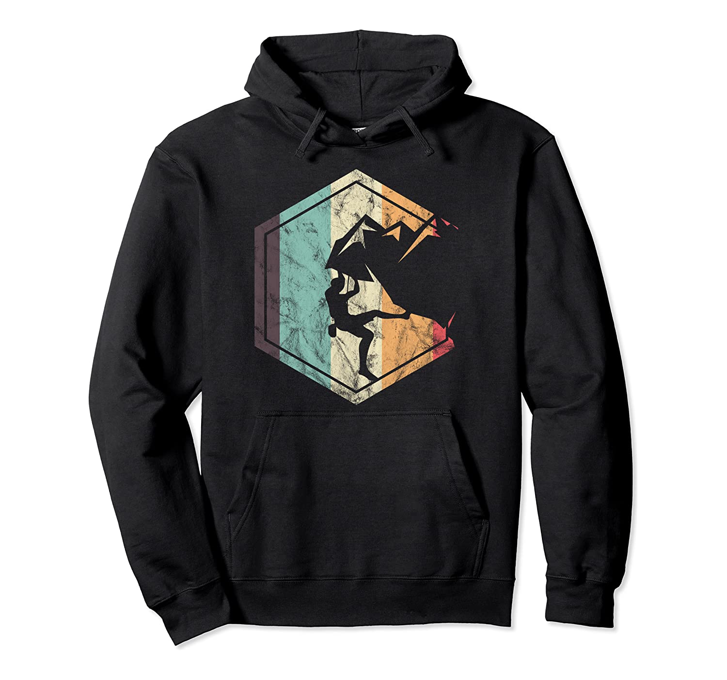 Awesome Rock Climbing Retro Mountain Climber Hiker Alpinism Pullover Hoodie