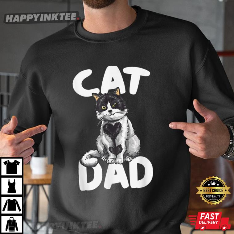 Best Cat Dad Father’s Day Kitty Papa T-shirt