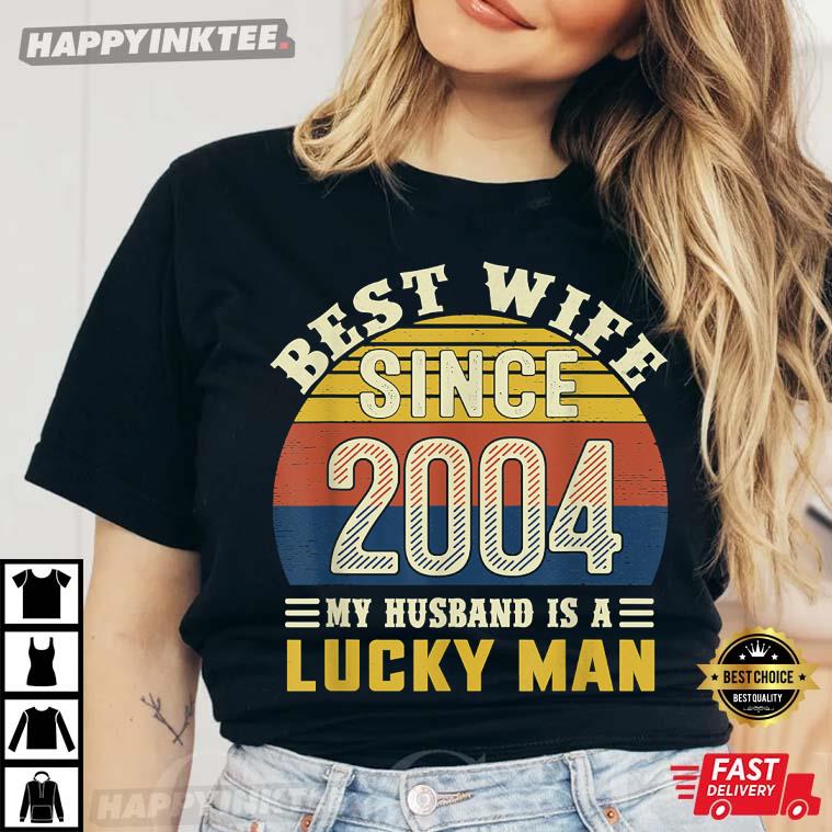 Best Wife Since 2004 18th Wedding Anniversary Custom Valentine’s Gift T-shirt