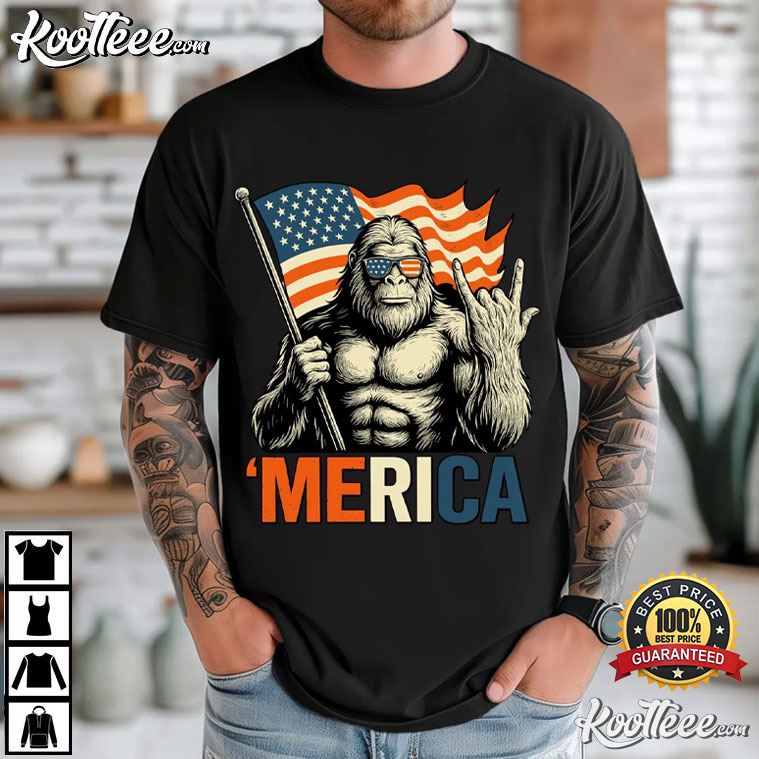Bigfoot ‘merica 4th Of July T-shirt