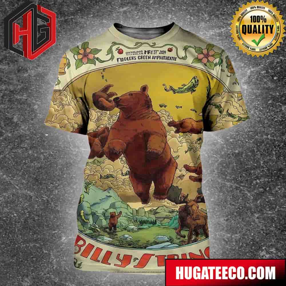 Billy Strings On May 17th 2024 Fiddler’s Green Amphitheatre Greenwood Village Co Poster Art By Dave Kloc And Jessica Seamans All Over Print Shir