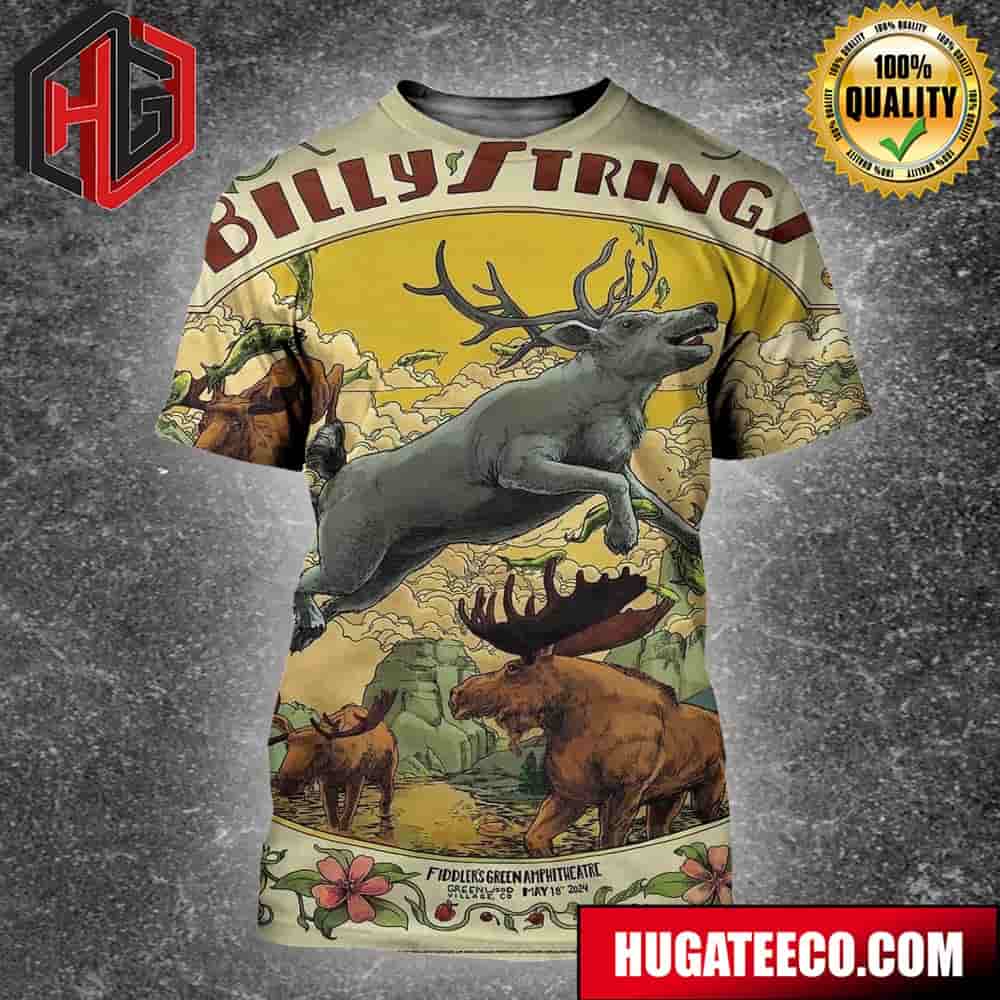 Billy Strings On May 18th 2024 Fiddler’s Green Amphitheatre Greenwood Village Co Poster Art By Dave Kloc And Jessica Seamans All Over Print Shir