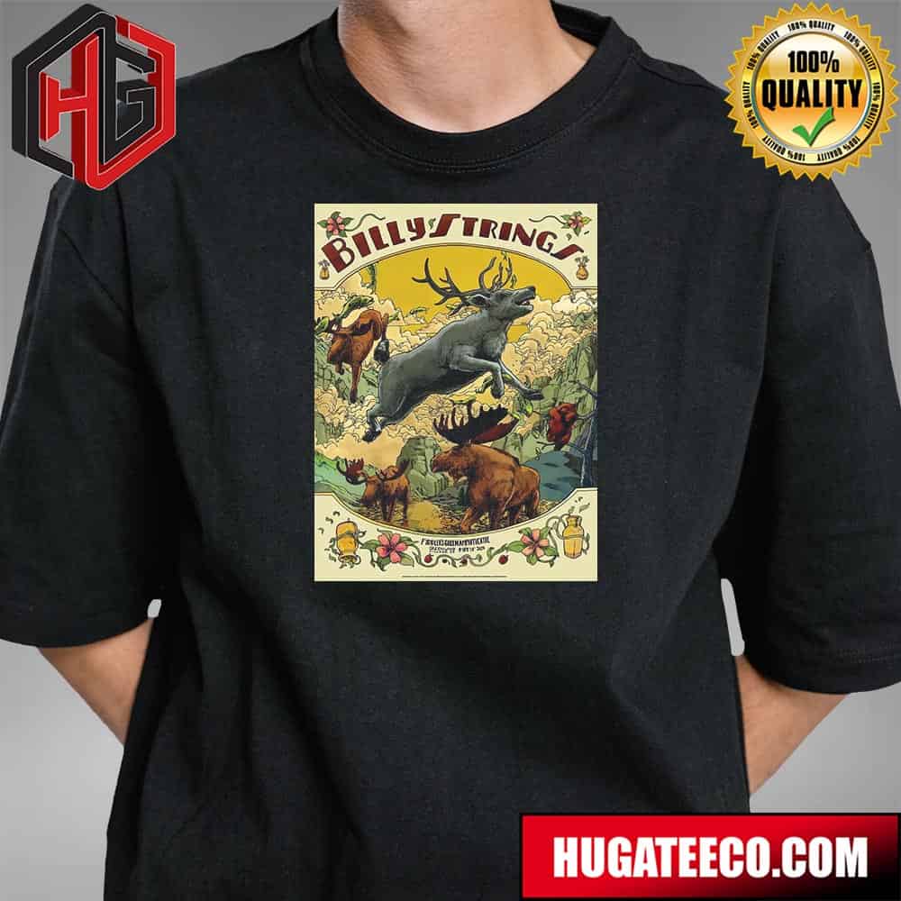 Billy Strings On May 18th 2024 Fiddler’s Green Amphitheatre Greenwood Village Co Poster Art By Dave Kloc And Jessica Seamans T-shirt