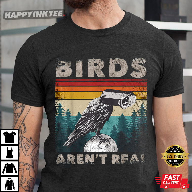 Birds Aren’t Real Birds Spies Retro T-shirt