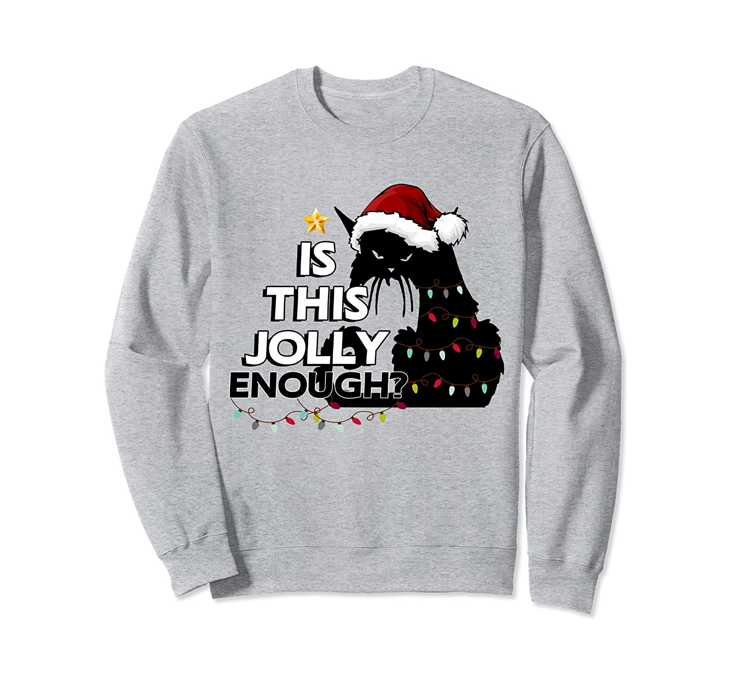 black cat christmas sweatshirt