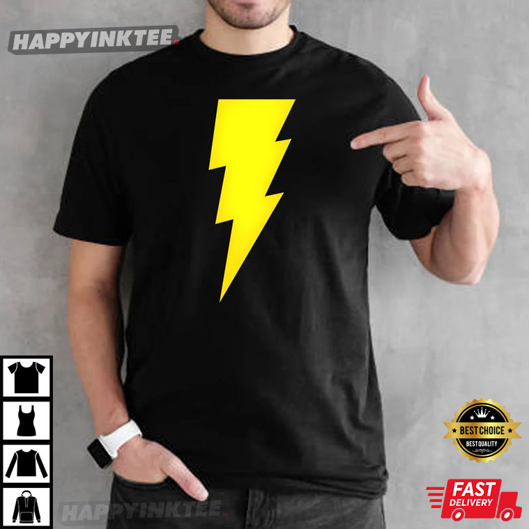 Black Thunderbolt Adam Adult & Youth T-shirt