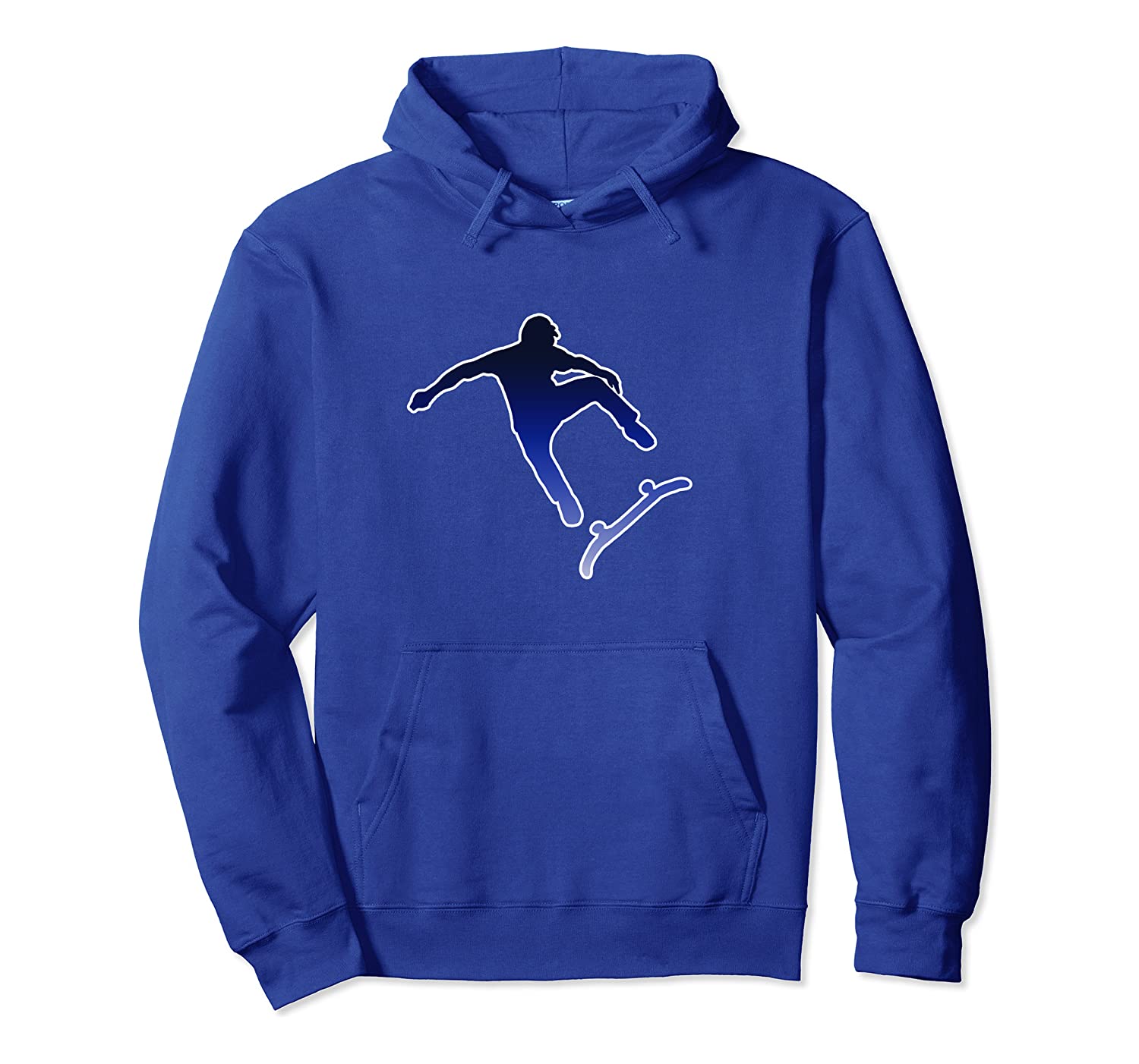 Boys And Mens Skateboarding Flip Design In Blues Skateboard Pullover Hoodie