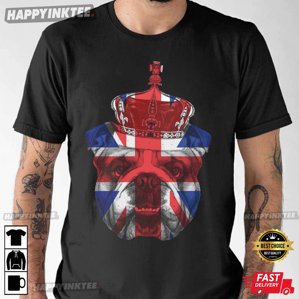 Bulldog Union Jack Queen’s Platinum Jubilee Best T-shirt