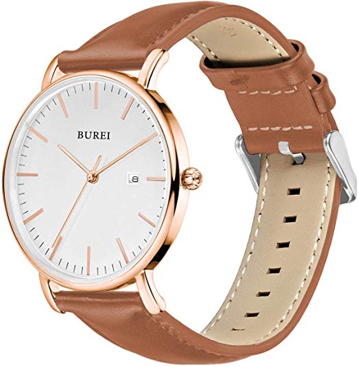 burei men's fashion minimalist wrist watch