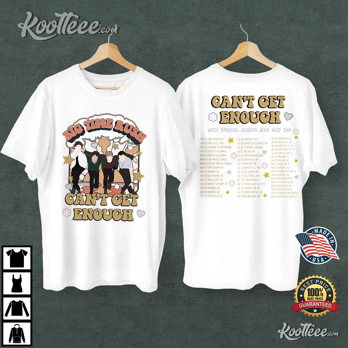 Can’t Get Enough Tour 2023 Big Time Rush Tour T-shirt