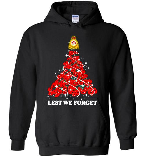 Canadian Army Flower Tree Lest We Forget Hoodie 1113833395