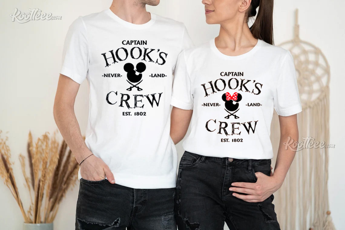 Captain Hook’s Pirate Crew Est 1802 Couples Shirts