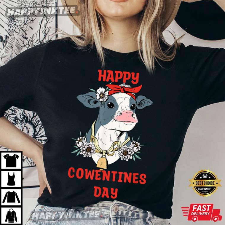 Cow Valentine’s Day Happy Cowentines Day T-shirt