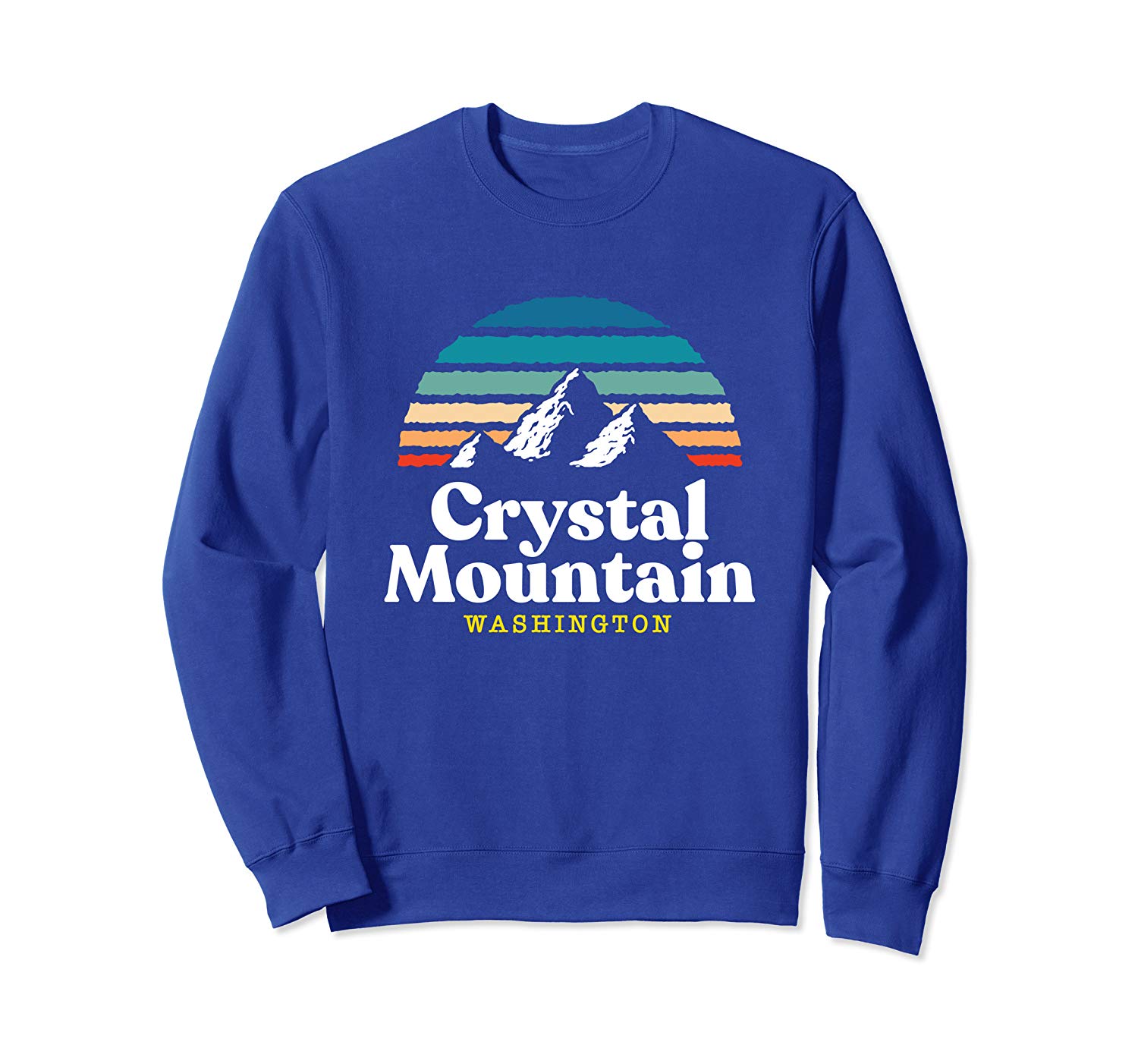 Crystal Mountain Washington Usa Ski Resort 1980s Retro Sweatshirt