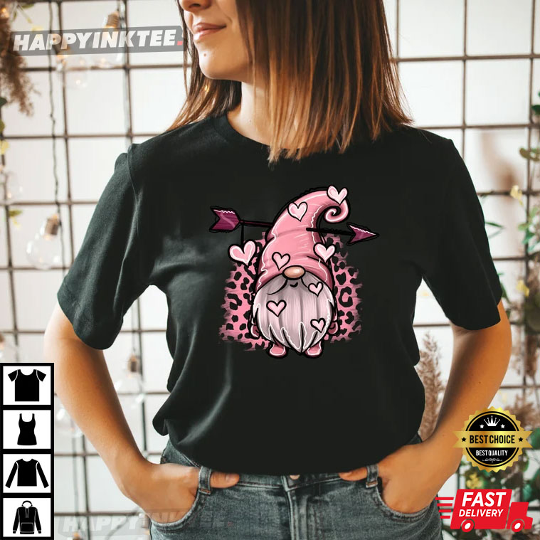 Cute Gnomes Art Retro Gift For Valentine’s Day T-shirt