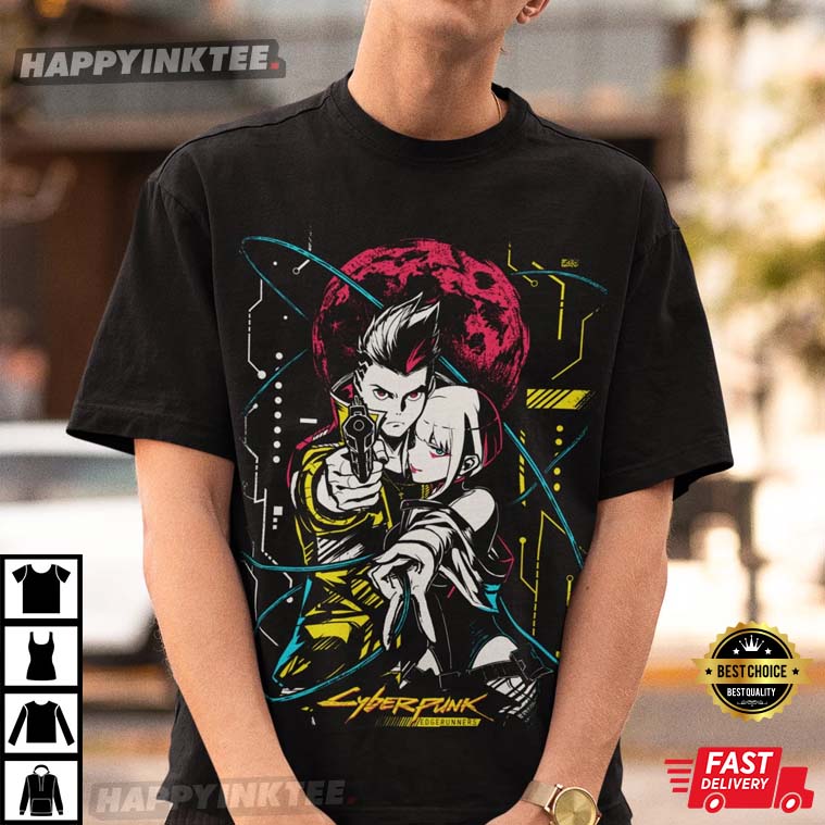 Cyberpunk Edgerunners David & Lucy Neon Gift T-shirt