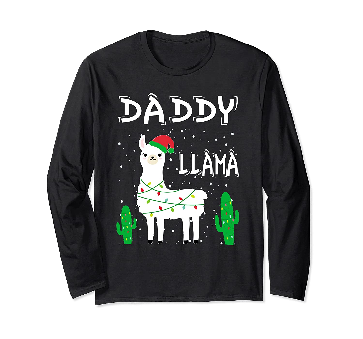 Daddy llama christmas funny matching family pajama gift long sleeve t shirt Daddy llama christmas funny matching family pajama gift long sleeve t shirt