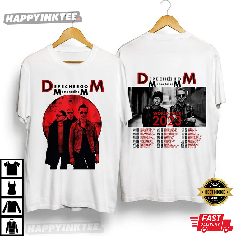 Depeche Mode Hot Tracklists Of “memento Mori” World Tour 2023 T-shirt