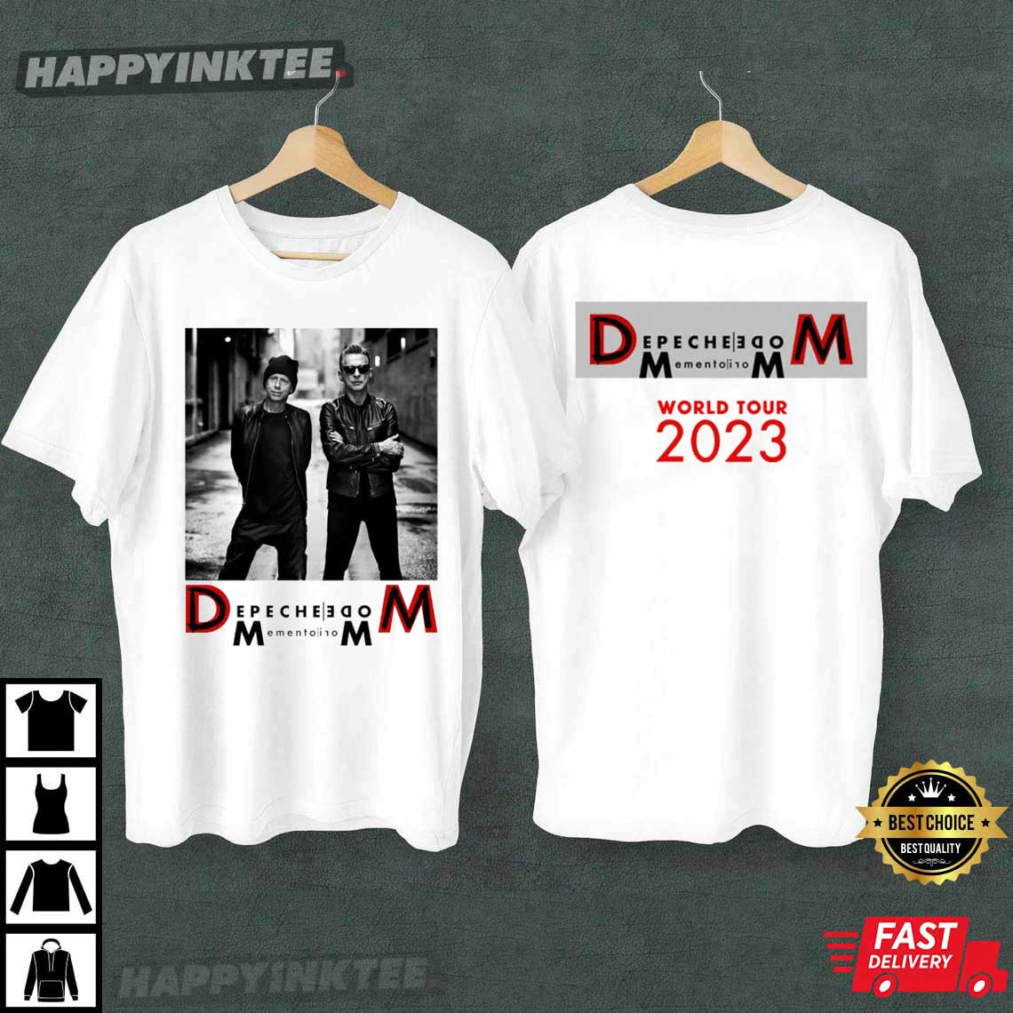 Depeche Mode With Album “memento Mori” World Tour 2023 T-shirt