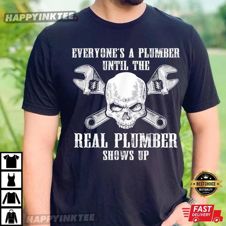Dunny Plumber – Real Plumbing Skull T-shirt
