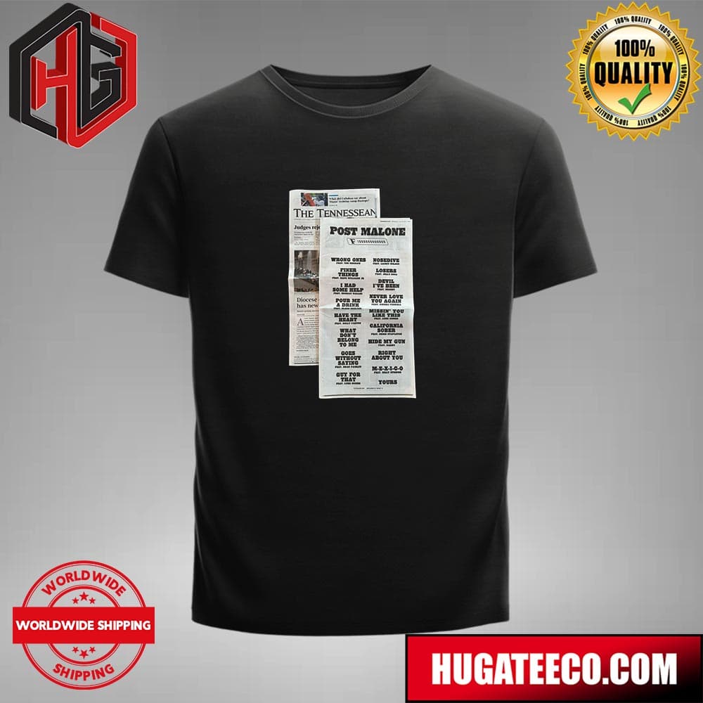 F-1 Trillion Post Malone’s New Album Has An All-star Tracklist T-shirt