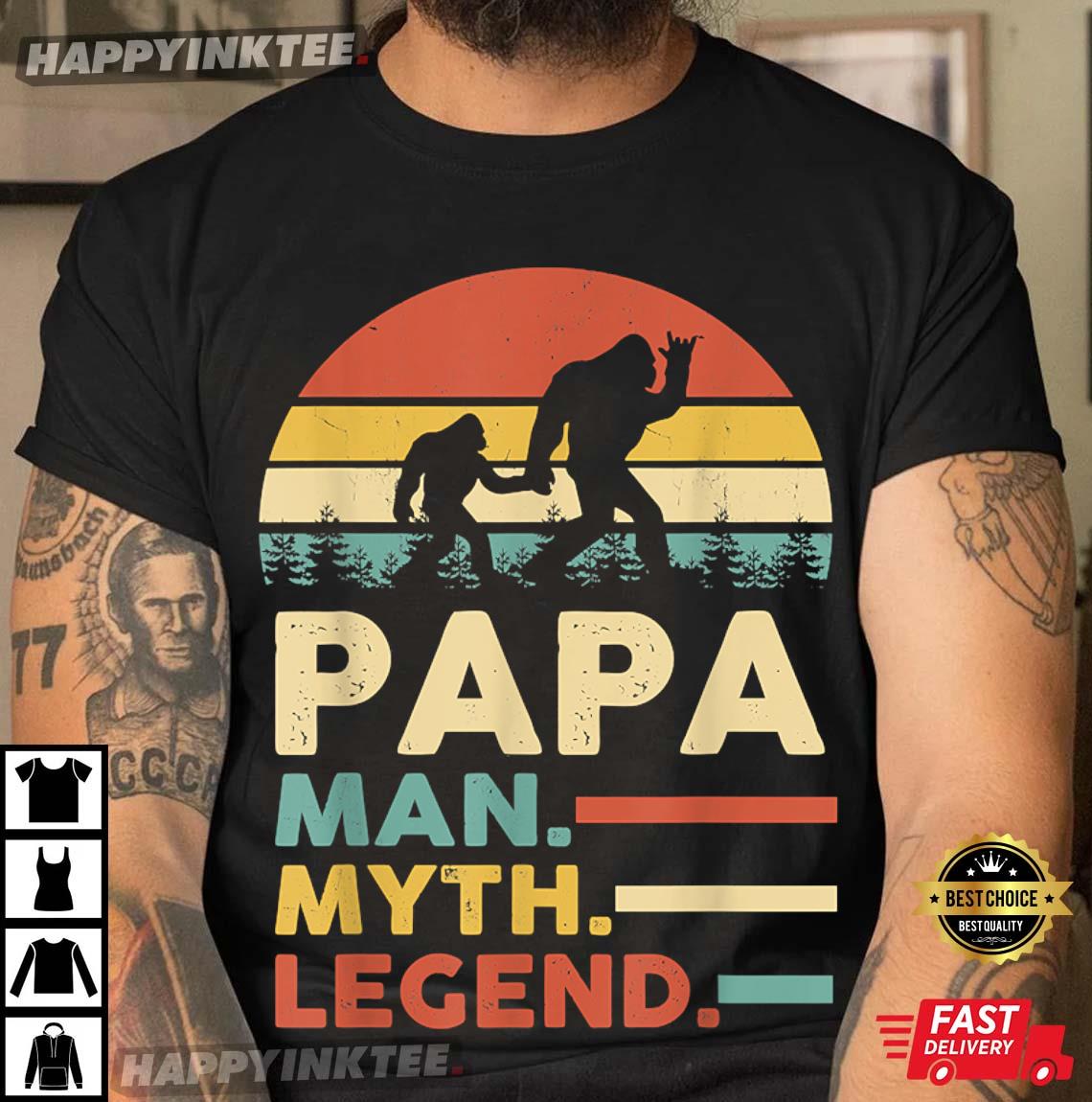 Father’s Day Myth Legend Bigfoot Sasquatch Sunset T-shirt
