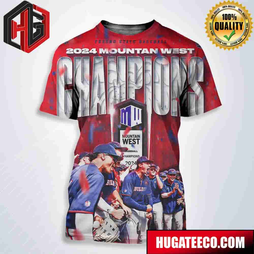 Fresno State Baseball The Diamond ‘dogs Are 2024 Mountain West Champions Ncaa All Over Print T-shirt