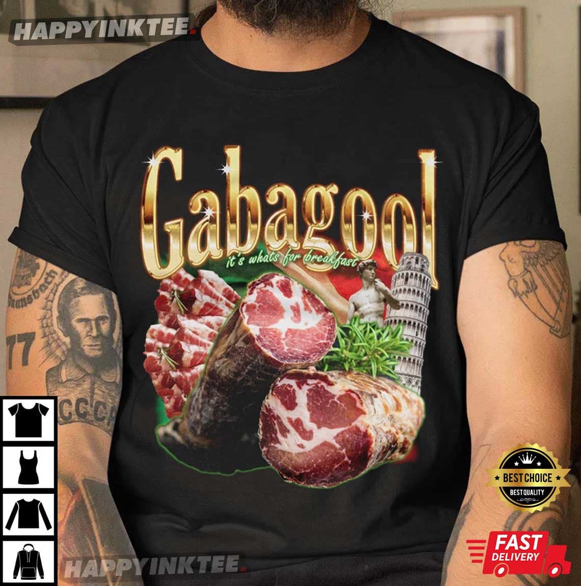 Gabagool Tony Sopranos It’s Whats For Breakfast Italy T-shirt