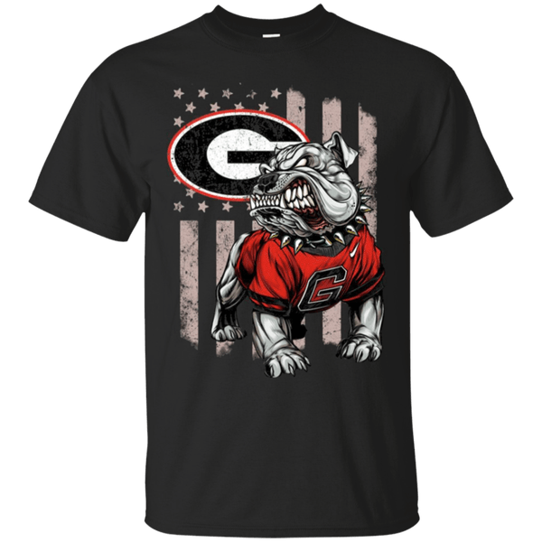 Bulldogs American Flag T Shirt For Men