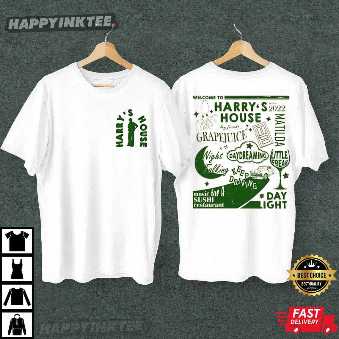 Harry’s House Track List Vintage Harry New Album T-shirt