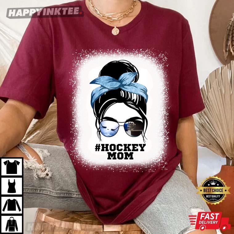 Hockey Mom Messy Bun Sports Game Day Women’s T-shirt