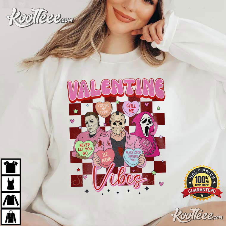 Horror Killer Ghostface Scream Horror Valentine’s Day T-shirt