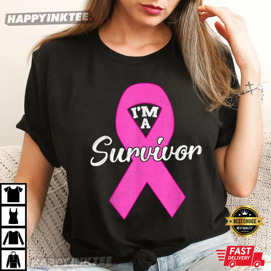 I’m A Survivor Pink Ribbon Breast Cancer Awareness T-shirt