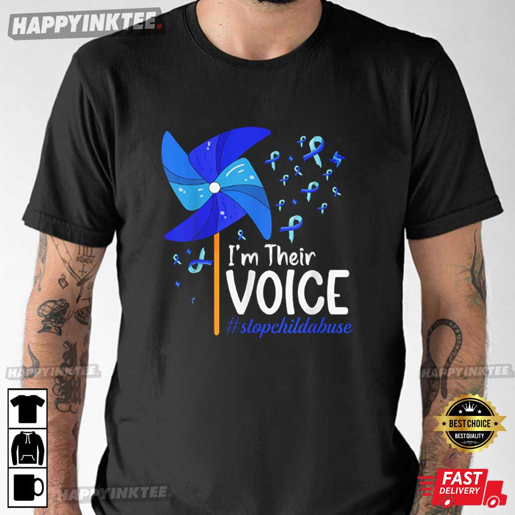 I’m Their Voice Pinwheel Child Abuse Prevention Awareness T-shirt