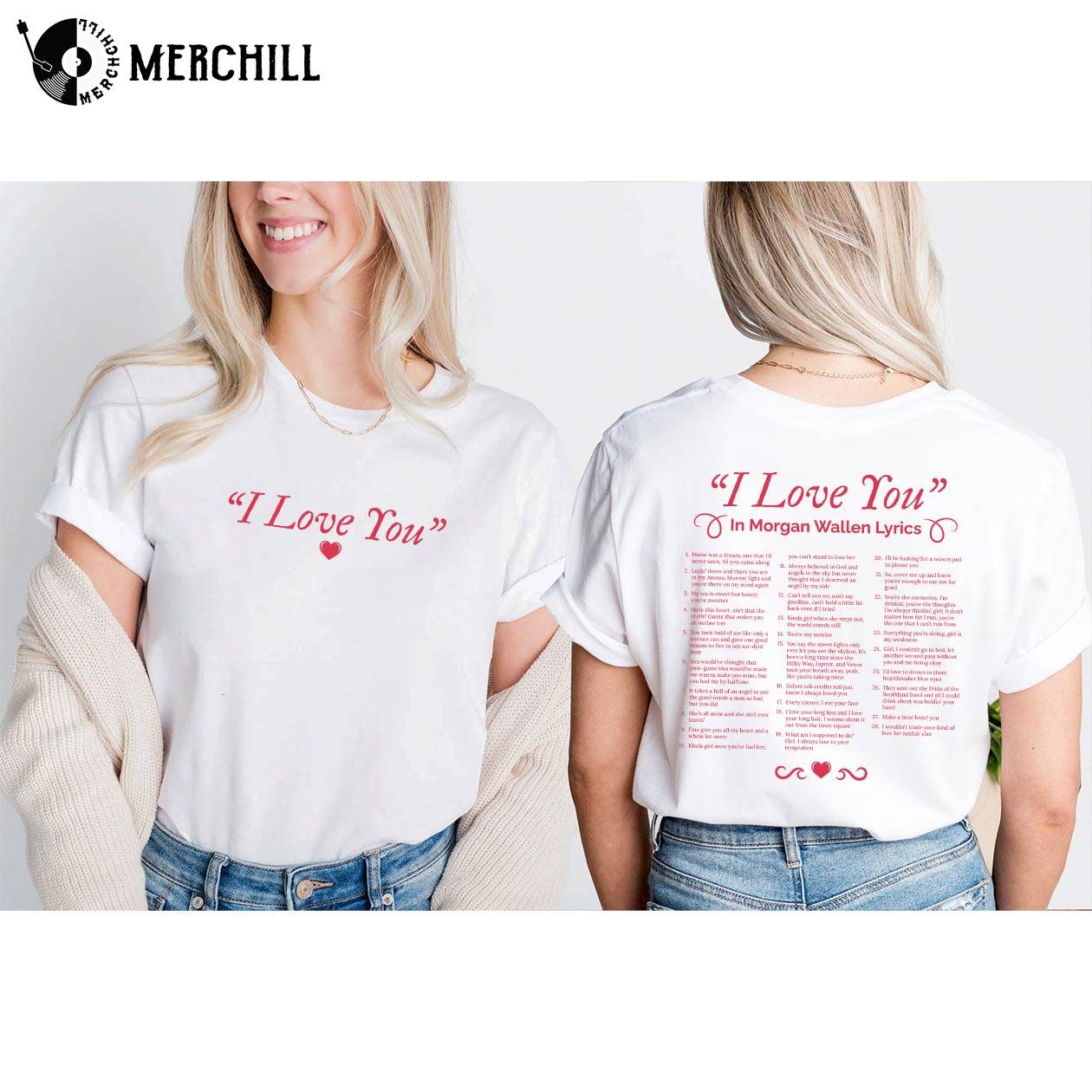 I Love You In Morgan Wallen’s Lyrics Shirt Country Music Lover Gift