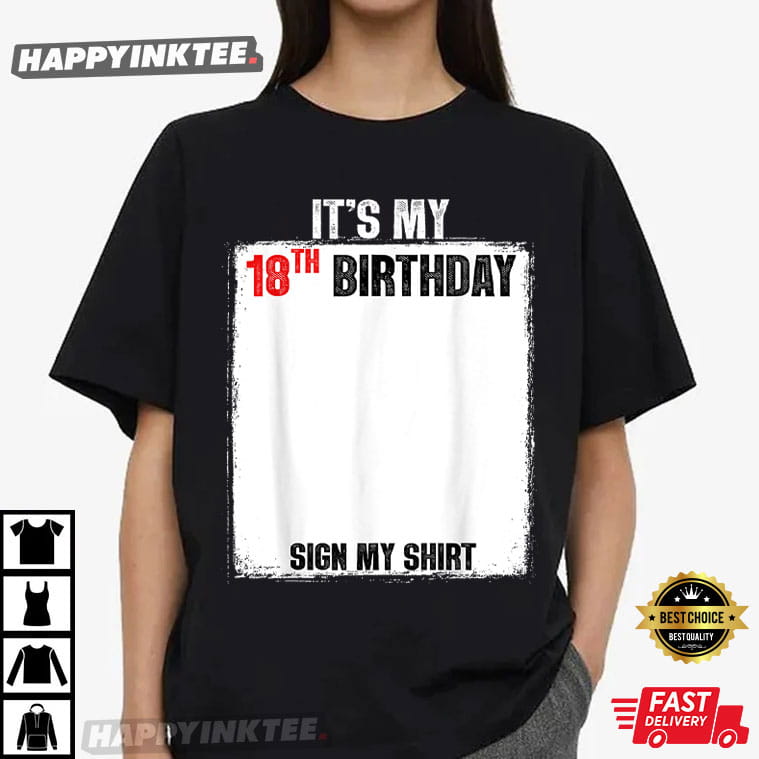 It’s My 18th Birthday 18 Years Old Birthday Party T-shirt