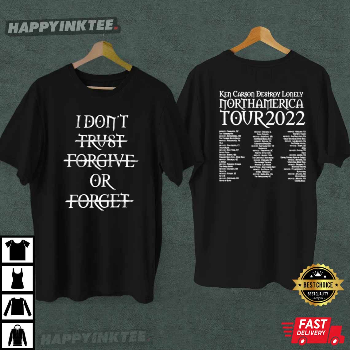 Ken Carson X Destroy Lonely Tour Merch I Don’t Trust Forgive Or Forget T-shirt