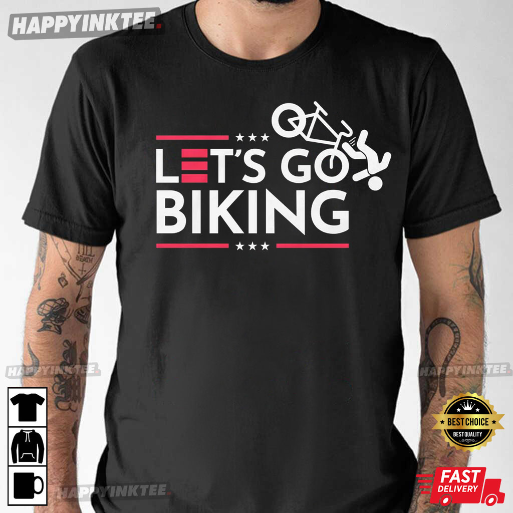 Let’s Go Biking Biden Falling Off Bicycle Best T-shirt
