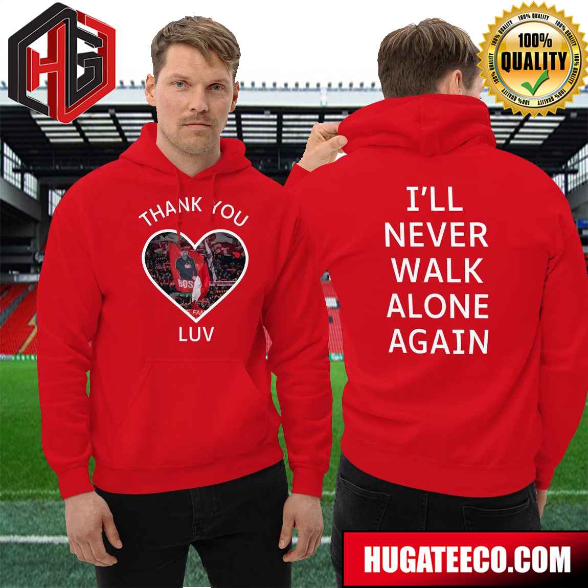 Liverpool Lfc Tribute To Jurgen Klopp Thank You Luv I’ll Never Walk Alone Again Hoodie Two Sides Fan Gifts Hoodie T-shirt