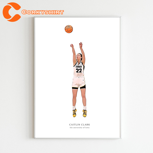 Lowas Caitlin Clark 22 Mcdonald’s All American Girl Basketball Poster