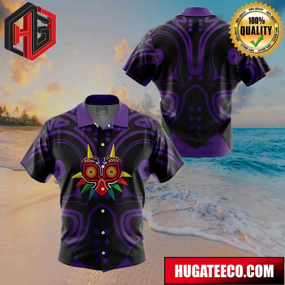 Majora’s Mask The Legend Of Zelda Button Up Animeape Hawaiian Shirt