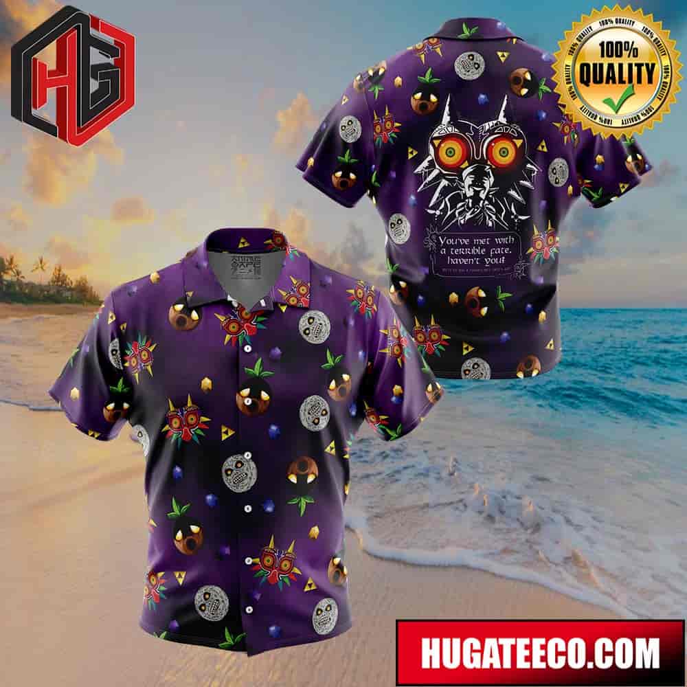 Majora’s Mask V2 Legend Of Zelda Button Up Animeape Hawaiian Shirt