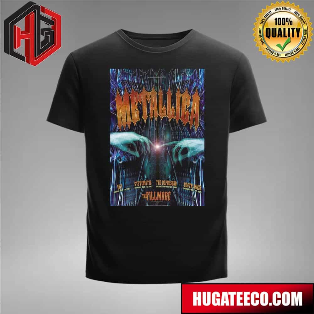 Metallica’s Four-night Residency At The Fillmore In San Francisco In 2003 Original Poster Fifth Member Exclusivefifth Member Exclusive Merch T-s