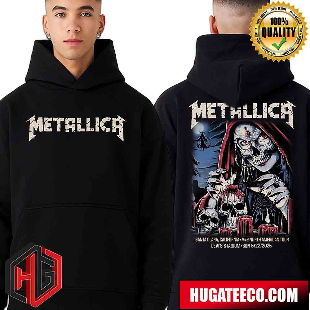 Metallica’s M72 Tour Santa Clara Night 2 June 22 2025 At Levis Stadium California Ritual Of The Damned Hoodie T-shirt