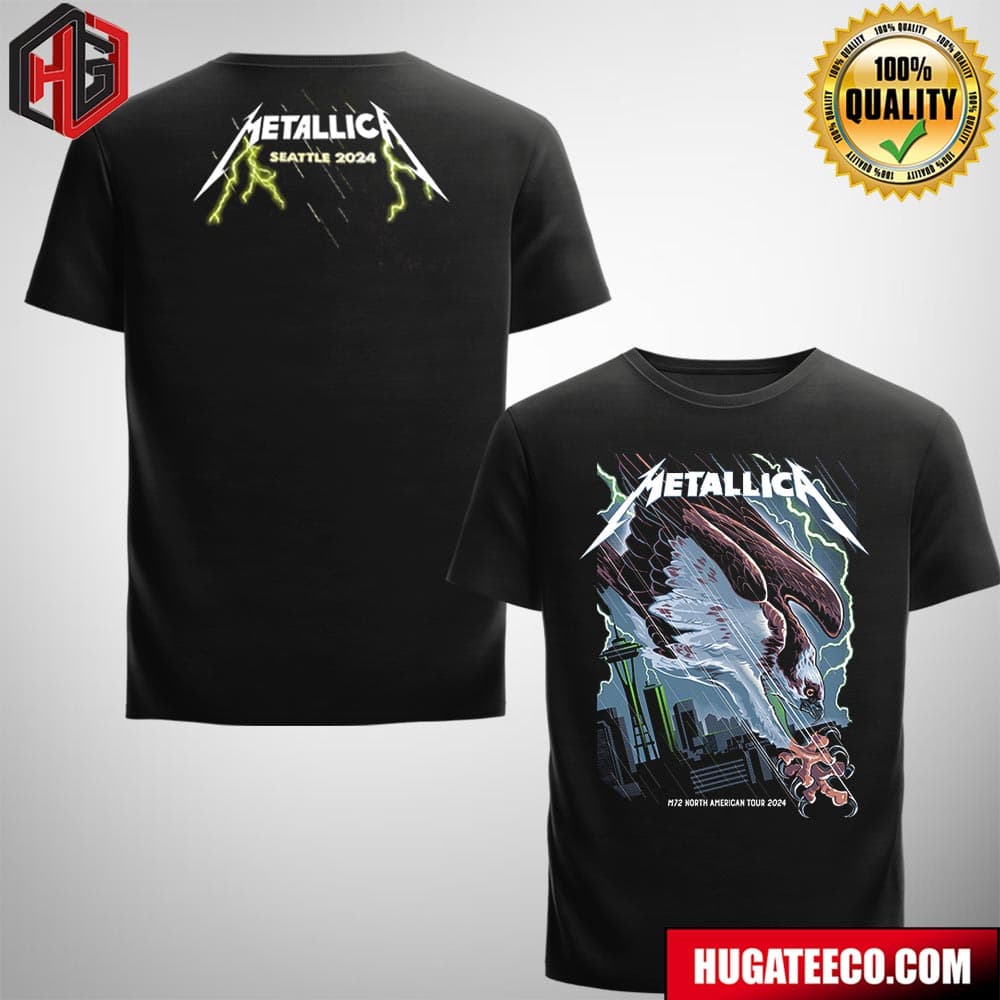 Metallica M72 Seattle Nate Dino’s Exclusive Pop-up Shop Poster North America Tour August 29 2024 Washington No Repeat Weekend At Lumen Field Sta